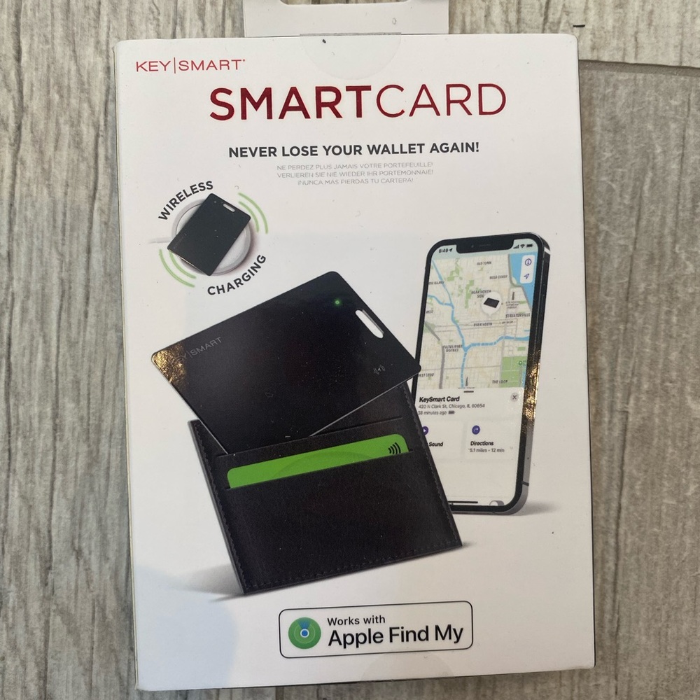 NWT KEYSMART SmartCard Wallet Tracker - Black with Green Accent